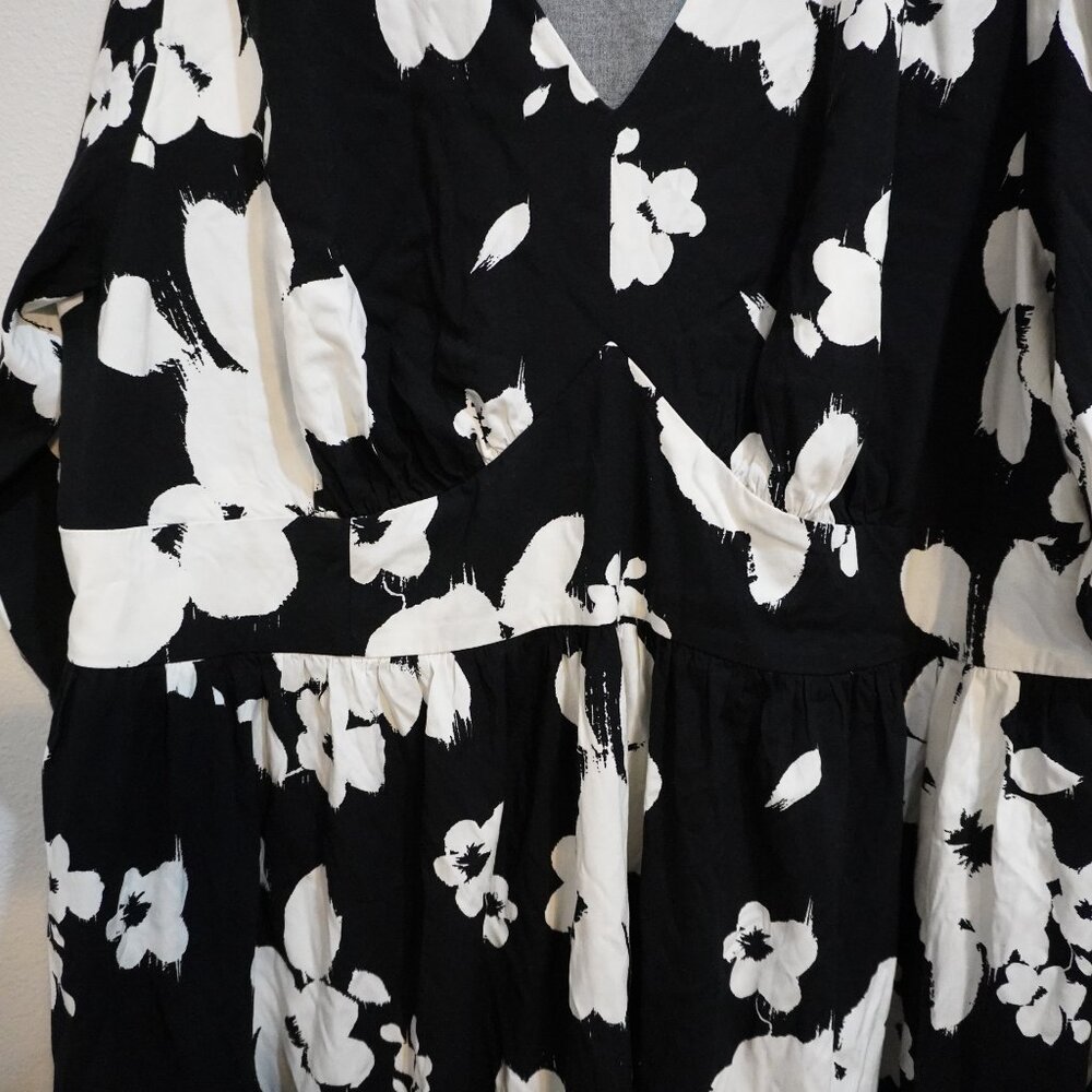 Women's Ava and Liv Soft, Long Sleeve Corset Dress - Black & White - Siz… - Picture 9 of 11
